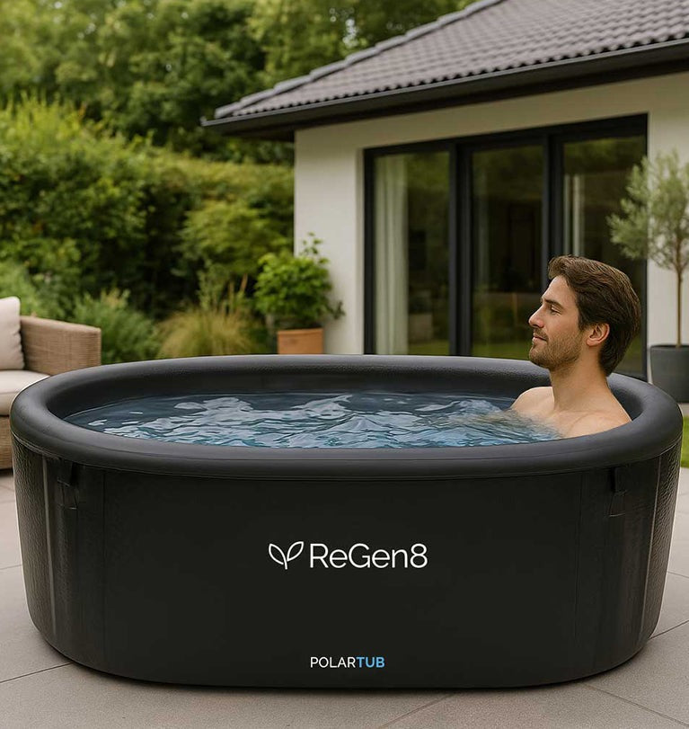 Regen8 PolarTub 505L Cold Plunge Ice Bath with T2 Ultra-Fast Chiller Unit (510W, 2°C)