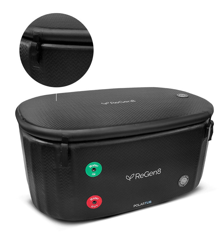 Regen8 PolarTub 505L Cold Plunge Ice Bath with T2 Ultra-Fast Chiller Unit (510W, 2°C)