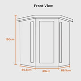 ReGen8 Quadro Corner - 4 Person 2640W Infrared Sauna (Natural)