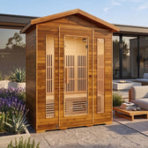 ReGen8 Quadro Outdoor - 4 Person Infrared Sauna (Natural)