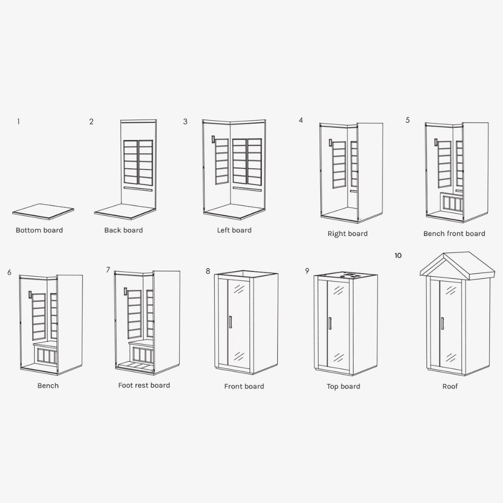 ReGen8 Quadro Outdoor - 4 Person Infrared Sauna (Natural)