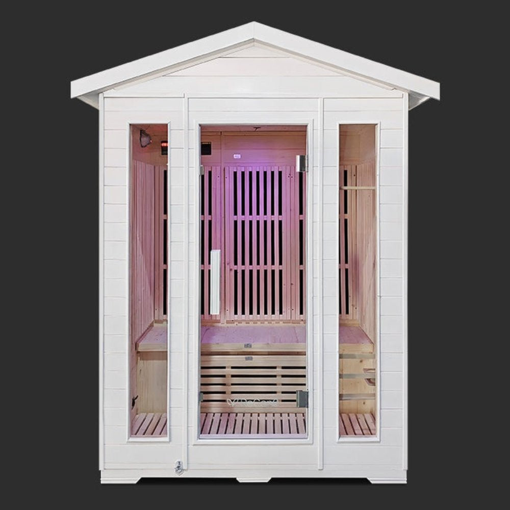 ReGen8 Trio Outdoor - 3 Person Infrared Sauna (Natural)