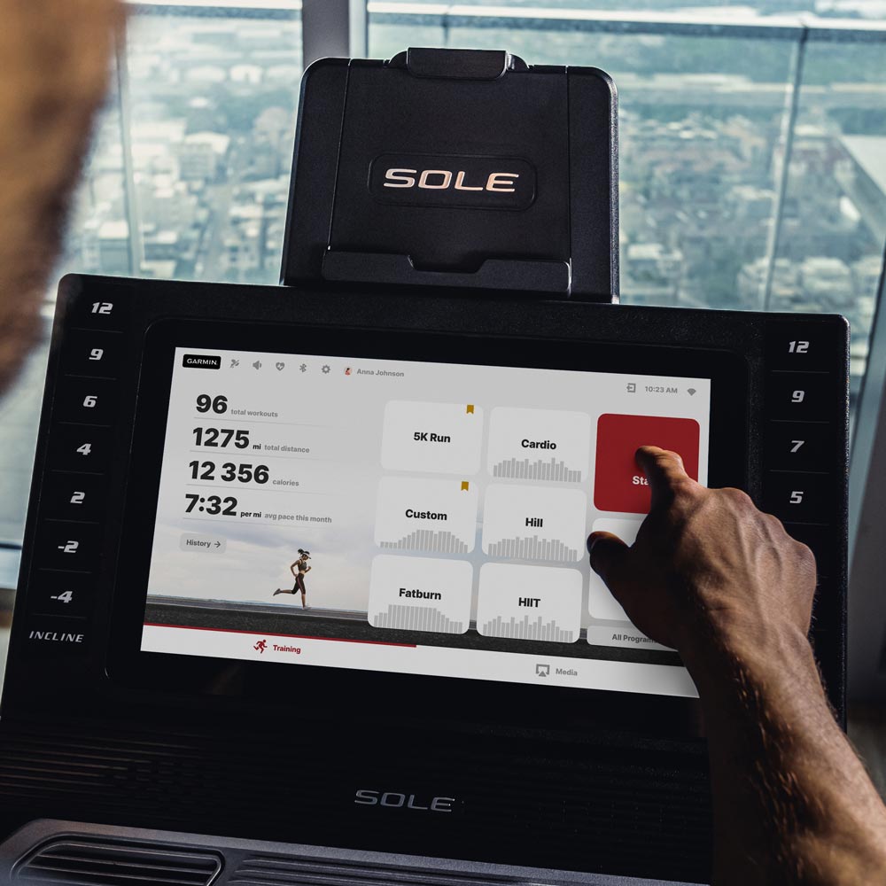 Sole f85 treadmill touchscreen console