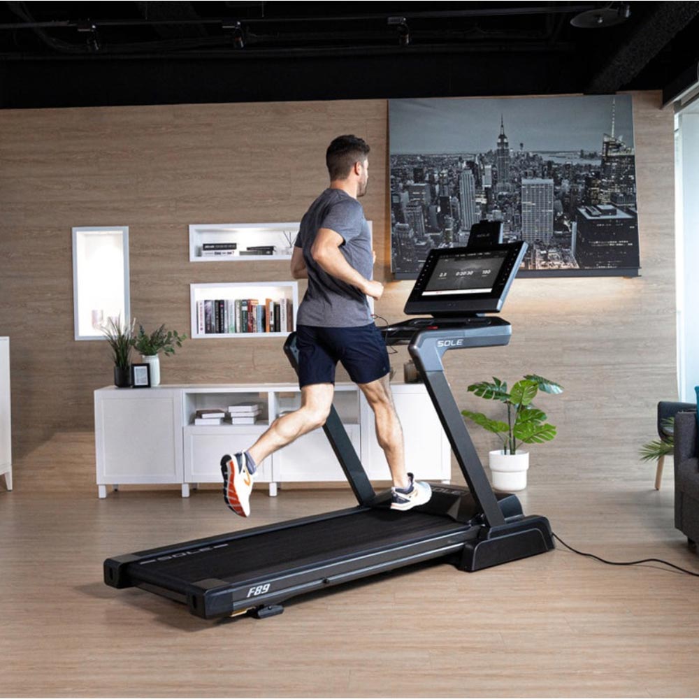 Sole F89 Treadmill person running on treadmill