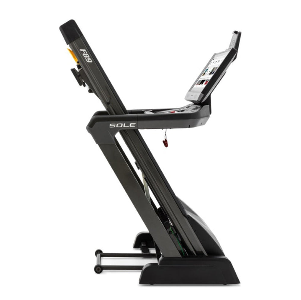 Sole F89 Treadmill folded right side view