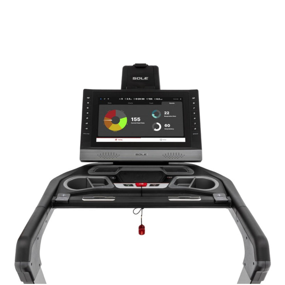 Sole F89 Treadmill showing workout statistics