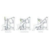 SportsArt DF308 Multi Chest Press Exercise Diagram