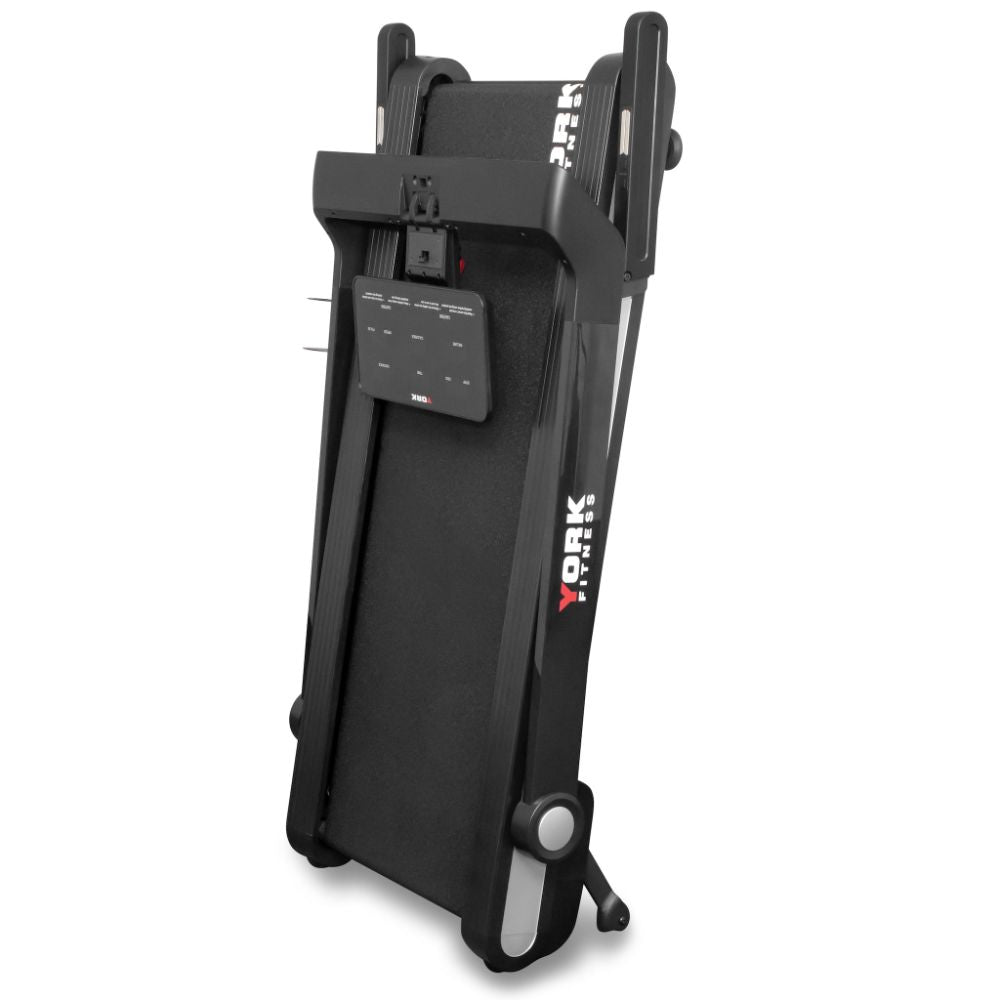York Fitness T510 treadmill featuring a sleek design and user-friendly display panel