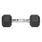 York Fitness Rubber Hex Dumbbells - Singles (1kg to 9kg)