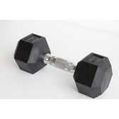 York Fitness Rubber Hex Dumbbells - Singles (1kg to 9kg)