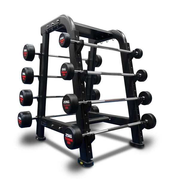 Titanium USA Fixed Barbell and Rack Package 10kg - 45kg - {{product vendor }} - Cardio Online