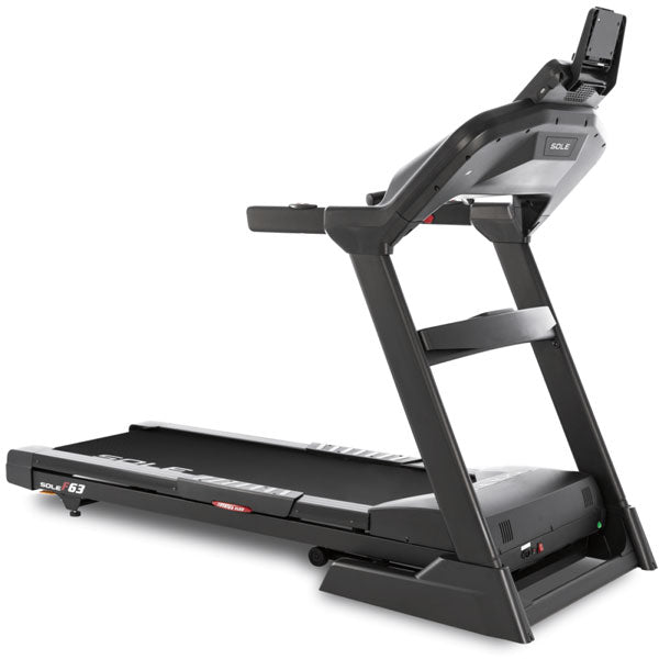 Sole F63 treadmill folded position