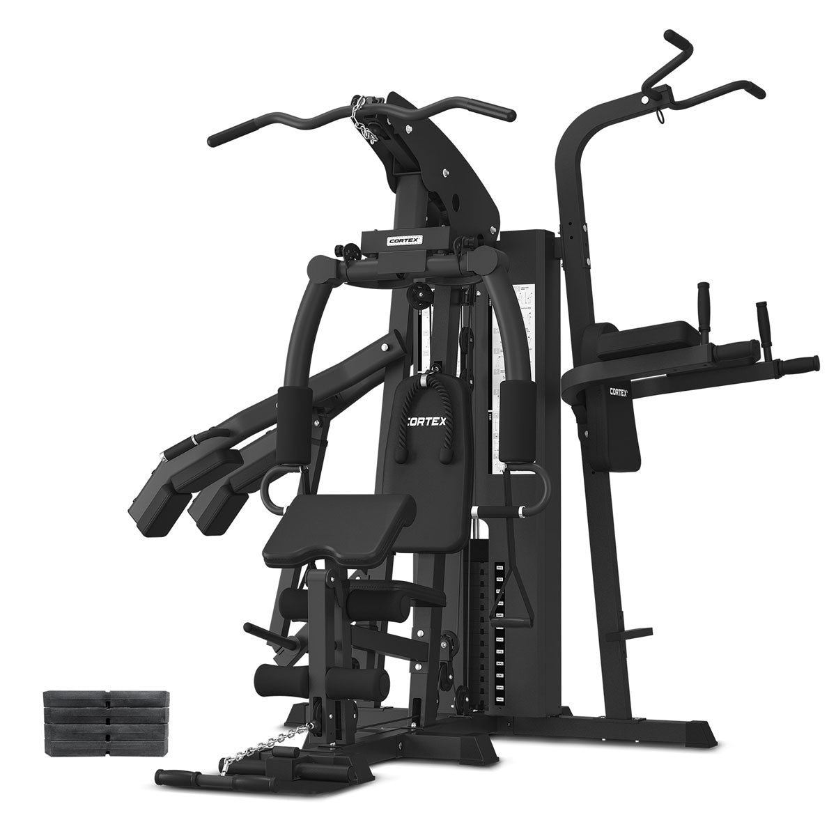 CORTEX GS7 Home Gym with Power Rack &amp; Squat Station + 98kg Weight Stack Package