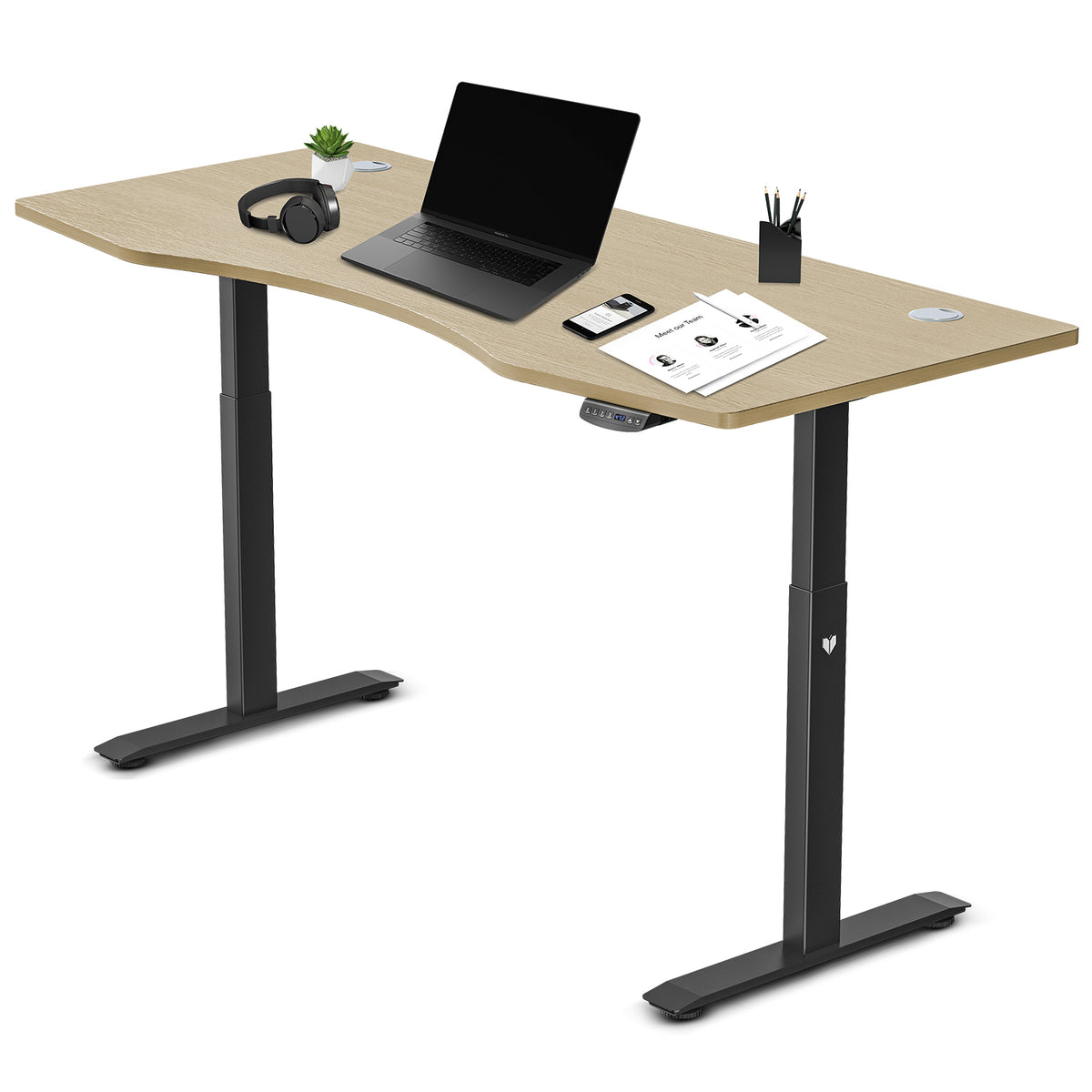 Lifespan Fitness ErgoDesk AUTO Series Automatic Standing Desk 1800mm in Oak