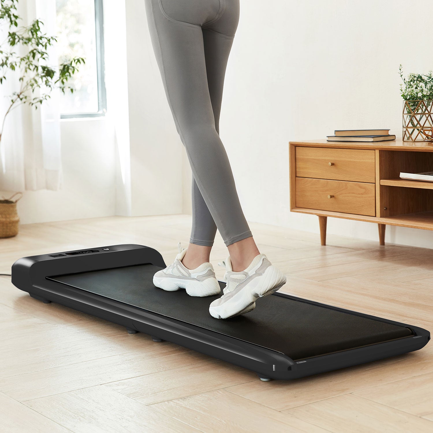 Lifespan Fitness WalkingPad M2 Treadmill, a compact and sleek walking treadmill designed for home use, featuring a user-friendly control panel and a durable walking surface for effective indoor workouts.