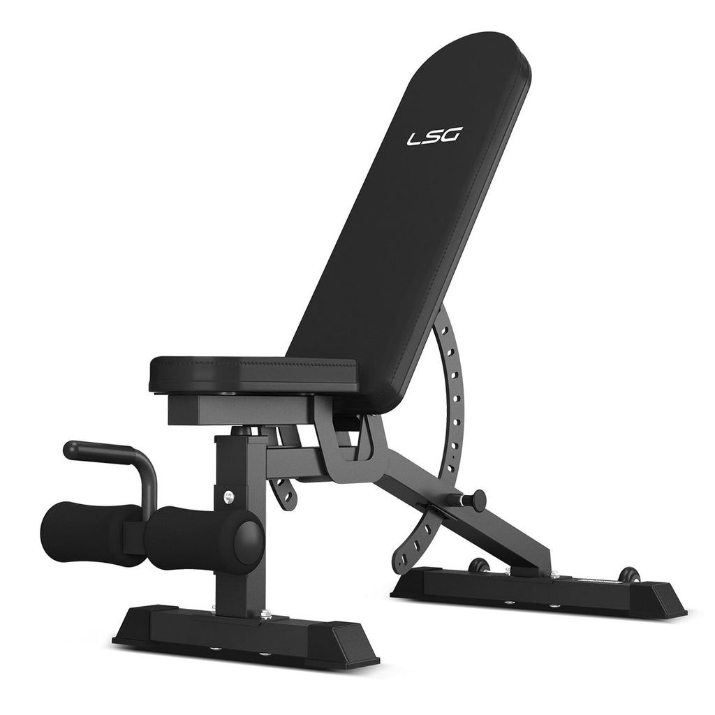 LSG GBH-300 Power Rack + GBN-006 14-Level FID Exercise Bench + 90kg Weight Set Package