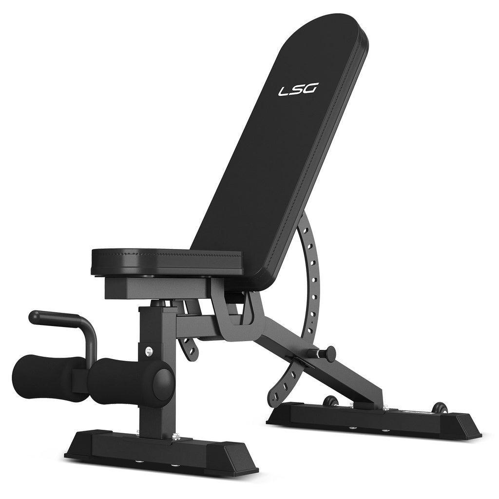 LSG GRK100 with FID Bench and 90kg Olympic Bars and Tri-Grip Weights