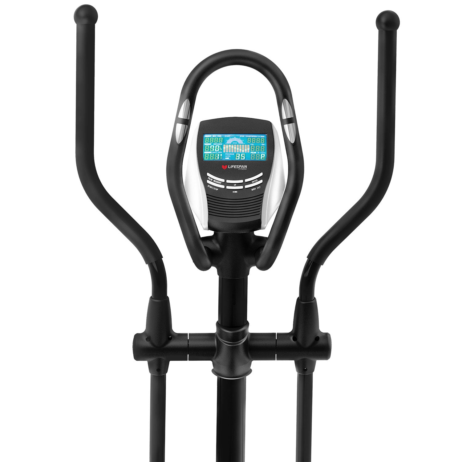 Lifespan Fitness X-22 Cross Trainer featuring a sleek design, adjustable resistance, and ergonomic handlebars for a full-body workout at home.