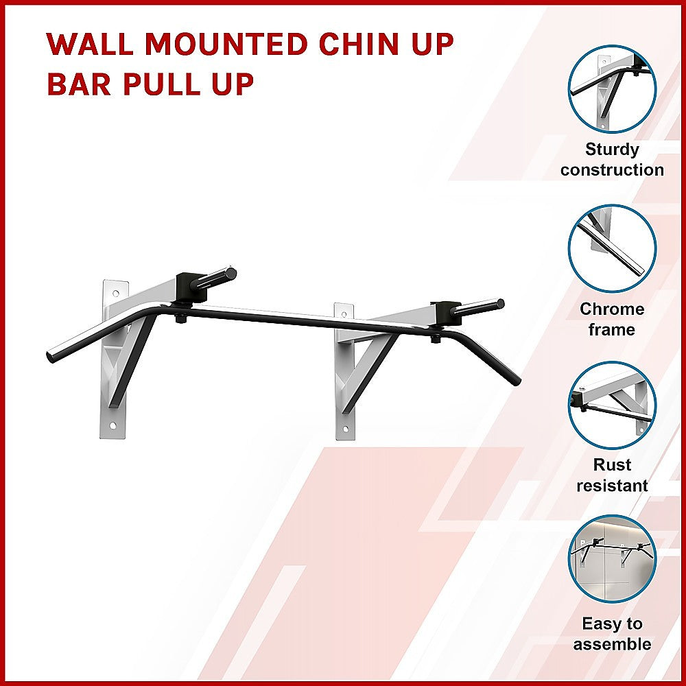 RTM Wall Mounted Chrome Chin Up Bar