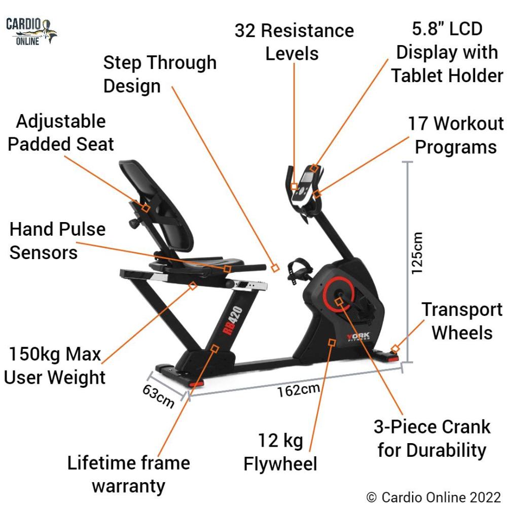 York RB420 Exercise Bike Features